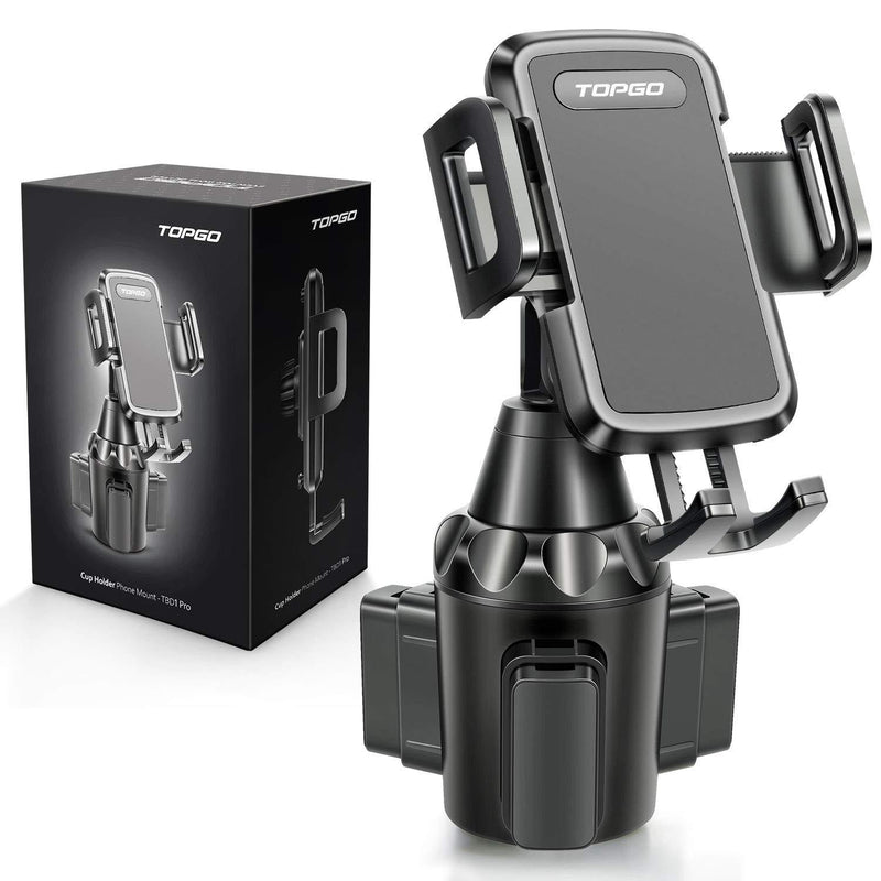  [AUSTRALIA] - Car Cup Holder Phone Mount TBD1 Pro Ver. Adjustable Automobile Cup Holder Smart Phone Cradle Car Mount for iPhone 11 Pro/XR/XS Max/X/SE/8 Plus/6s/Samsung Galaxy S20+/Note 10/S9/S7 Edge(Black)