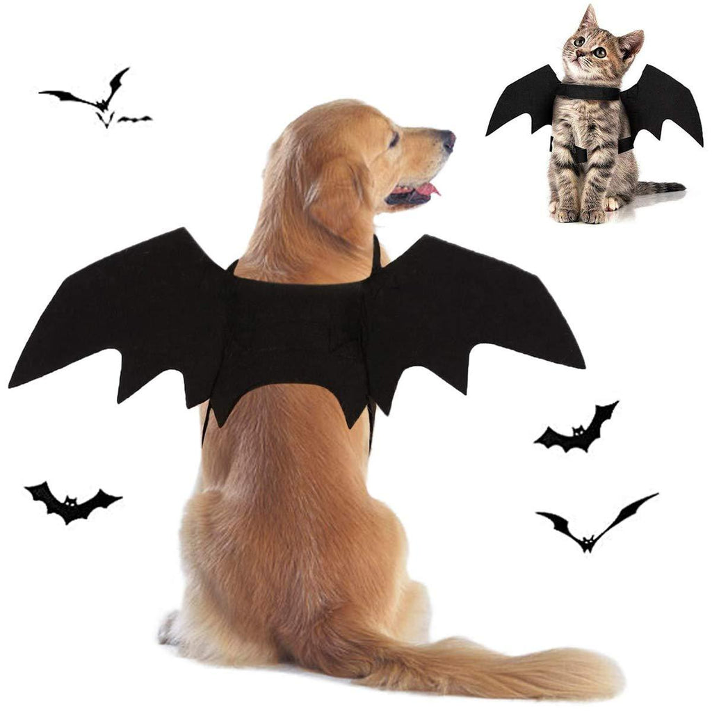 Tealots Halloween Dog Costume Pet Bat Wings for Adjustable Funny Cat Bat Wings Party Outfit Cosplay Apparel for Small Medium Large Dogs Doggy Small (Pack of 1) - LeoForward Australia