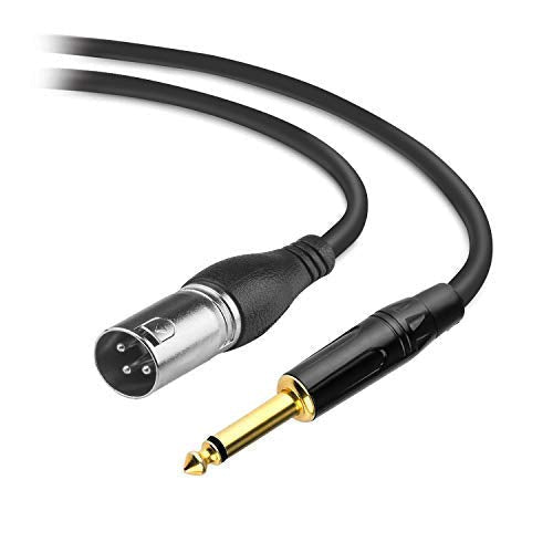  [AUSTRALIA] - NUOSIYA 10 ft XLR Female to Dual 1/4 TS Mono Y-Type Microphone Cable (20Ft, Black) 20Ft