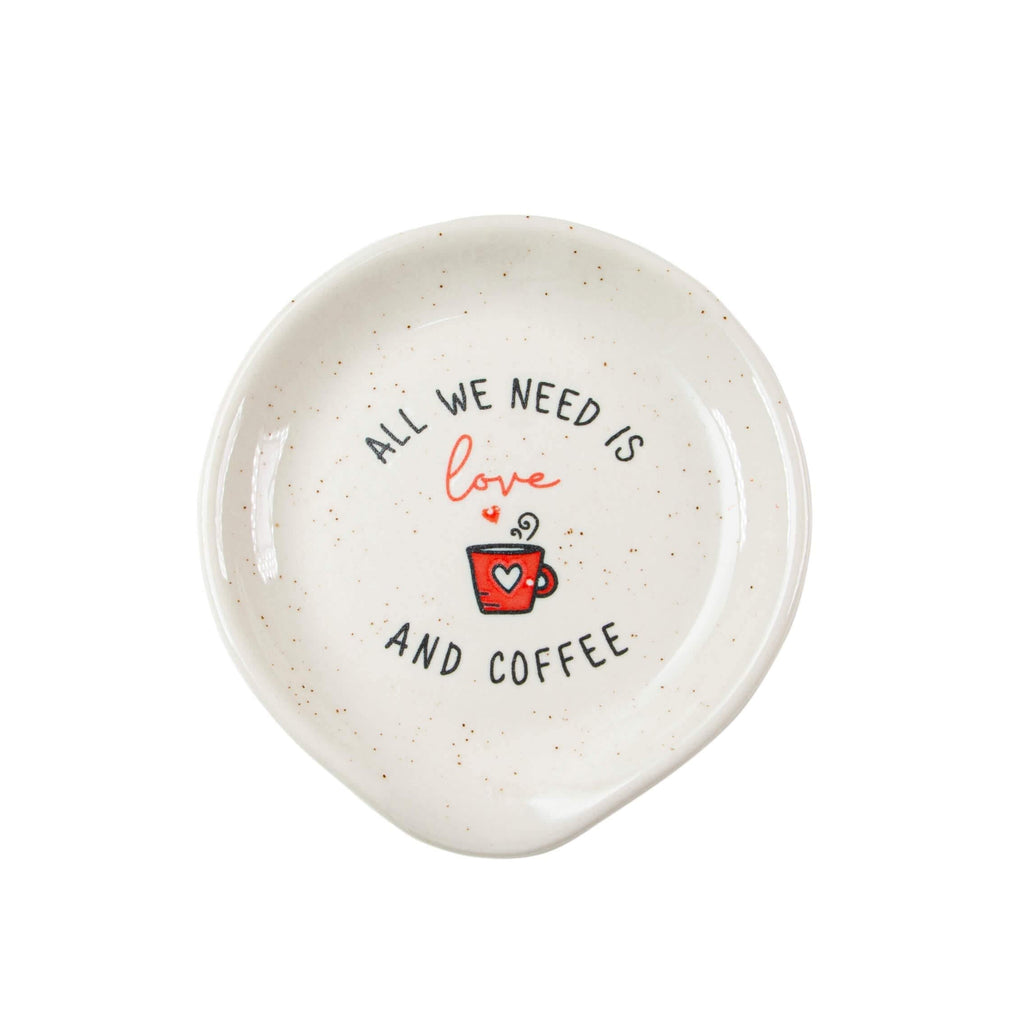  [AUSTRALIA] - VILIGHT Coffee Spoon Rests - coffee station Décor Coffee Bar Accessories - Gift for Women Men - All We Need Is Love and Coffee