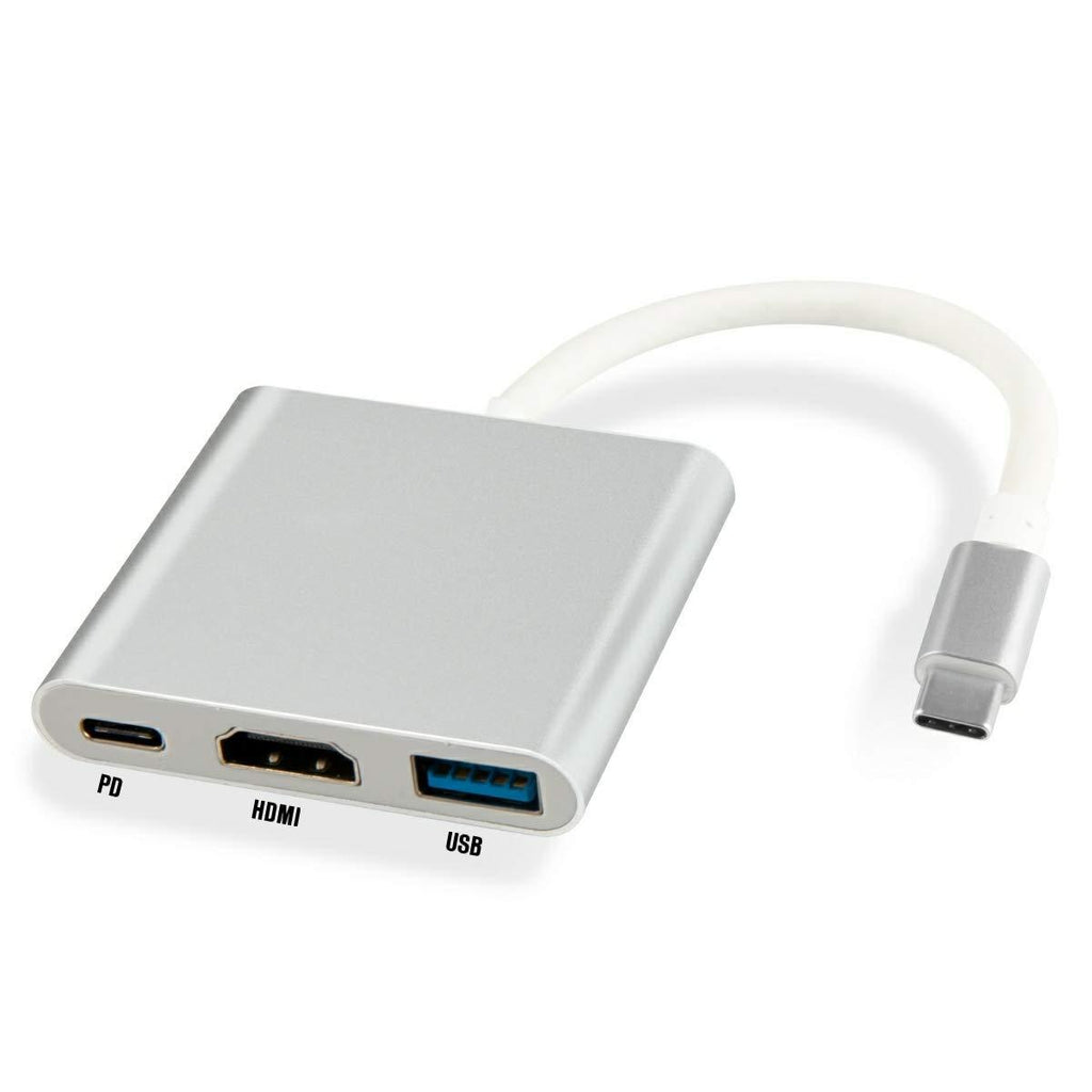 USB C Hub, 3 in 1 Type-C Adapter with 4K HDMI, USB 3.0, USB C Ports 3in1 - LeoForward Australia