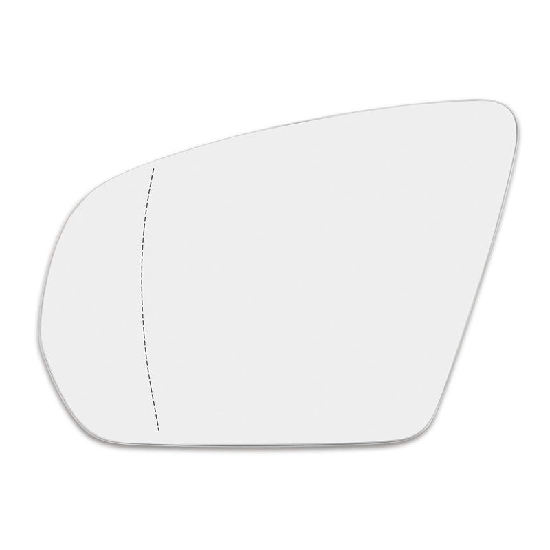 X AUTOHAUX Car Left Side Rearview Mirror Glass Heated with Backing Plate for Mercedes-Benz S500L 2015 - LeoForward Australia