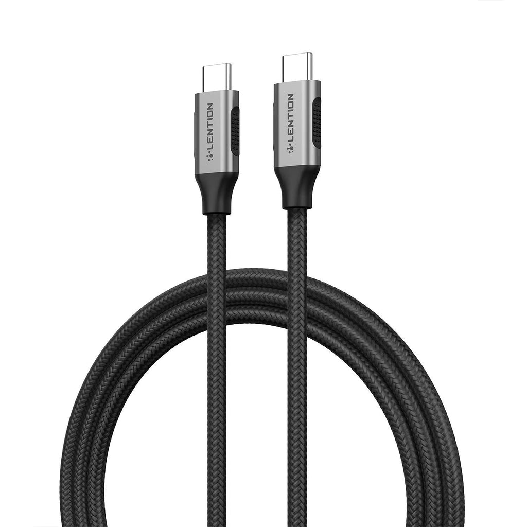 LENTION USB C 3.1 Gen 2 6.6ft Cable, 100W Charging+10Gbps Data+4K/60Hz Video Braided Cord Compatible 2020-2016 MacBook Pro, New iPad Pro/Mac Air/Surface, Samsung S20/S10/S9/S8/Note, More (Space Gray) 6.6 Feet Space Gray - LeoForward Australia