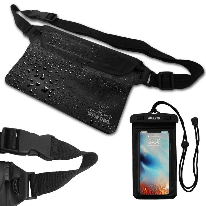  [AUSTRALIA] - Wise Owl Outfitters Waterproof Fanny Pack and Dry Bag for Men & Women - Waist Bag and Waterproof Pouch for Beach, Boating, Swimming, Kayaking and Outdoor Water Sports