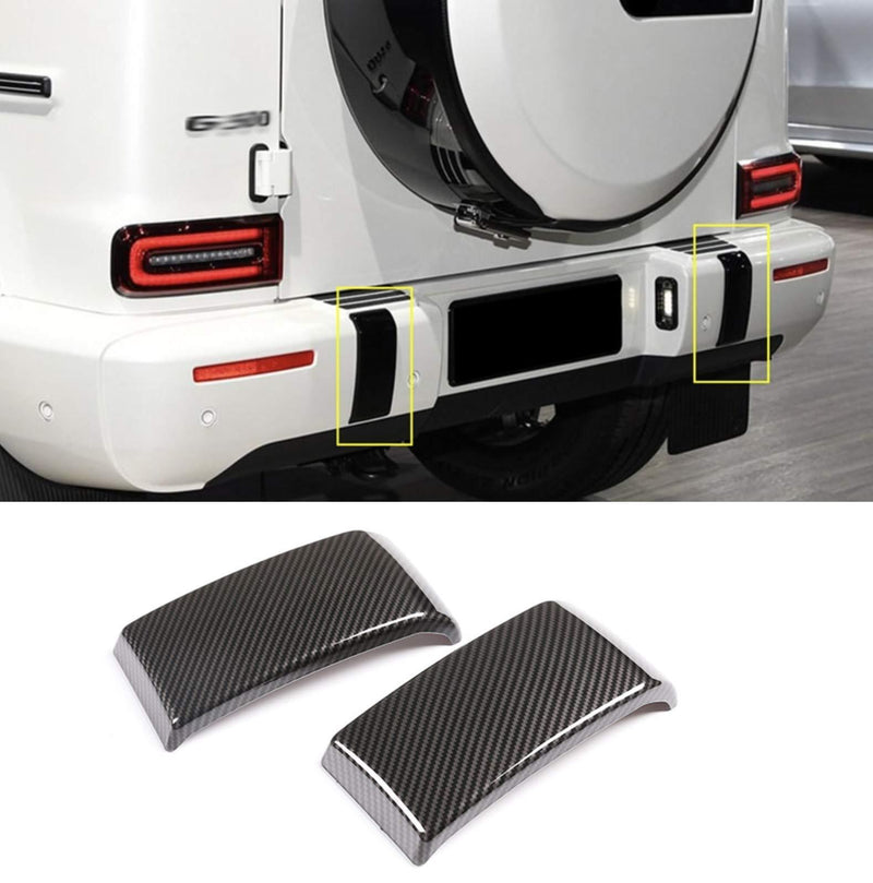 Car Carbon Fiber Rear Bumper Cover Exterior Decorative cover 2 pcs fit for Mercedes-Benz G-Class 2019 2020 （Not fit for G63） - LeoForward Australia