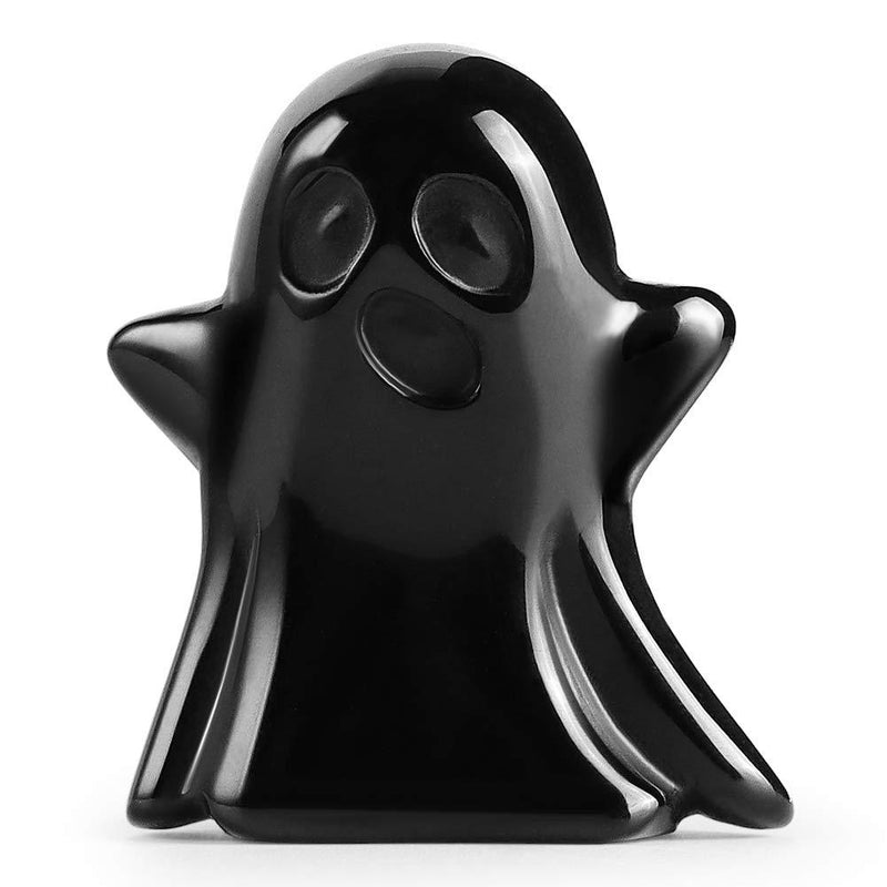  [AUSTRALIA] - Artistone 2.0" Ghost Figurine Statue Black Obsidian Hand-Carved Statue Halloween Carnival Party Decor