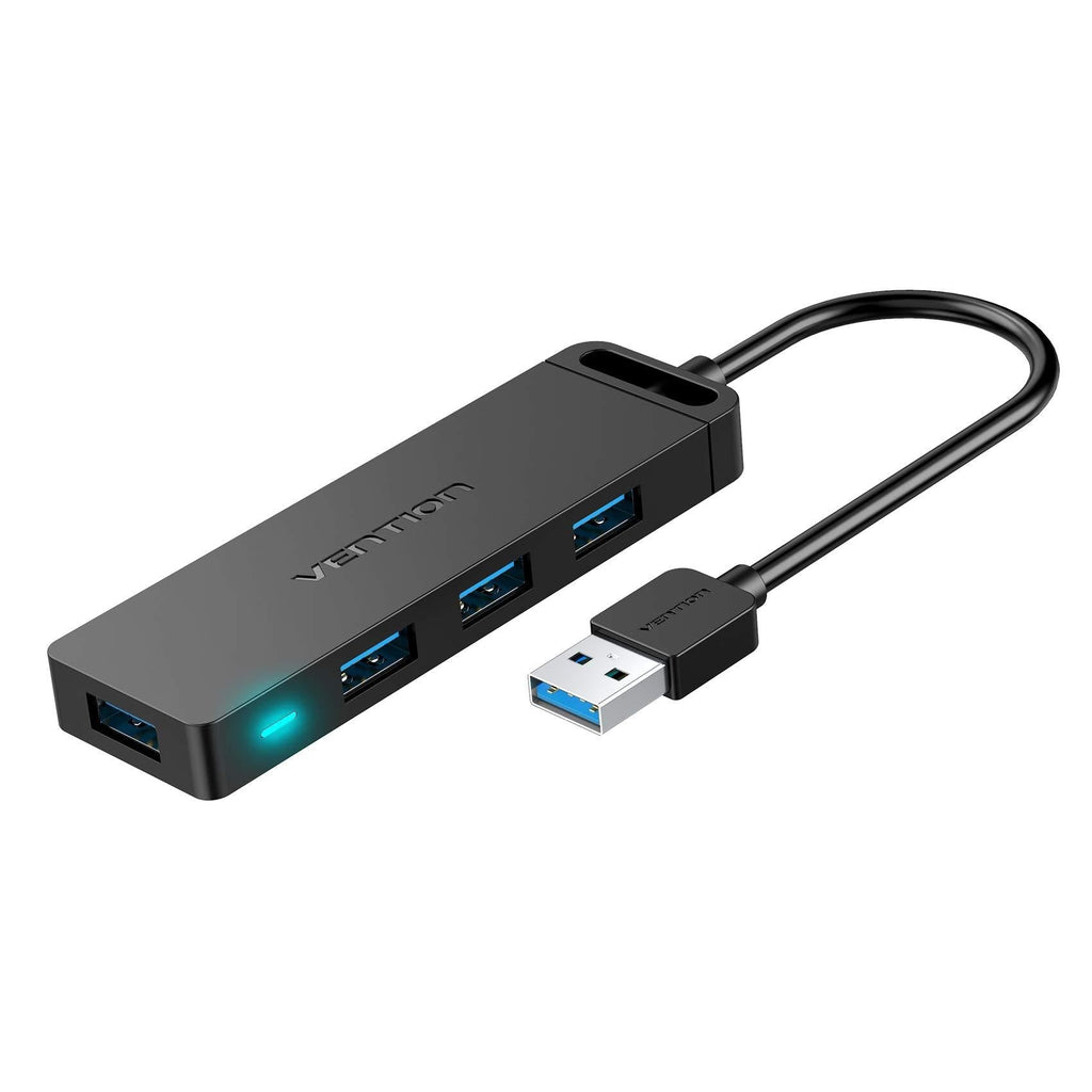 USB Hub, VENTION 4-Port USB 3.0 Hub Ultra-Slim Data USB Splitter [Charging Supported] Compatible with MacBook, Laptop, Surface Pro, PC, Flash Drive, Mobile HDD (0.5FT/0.15M) USB 3.0 HUB 0.5FT - LeoForward Australia