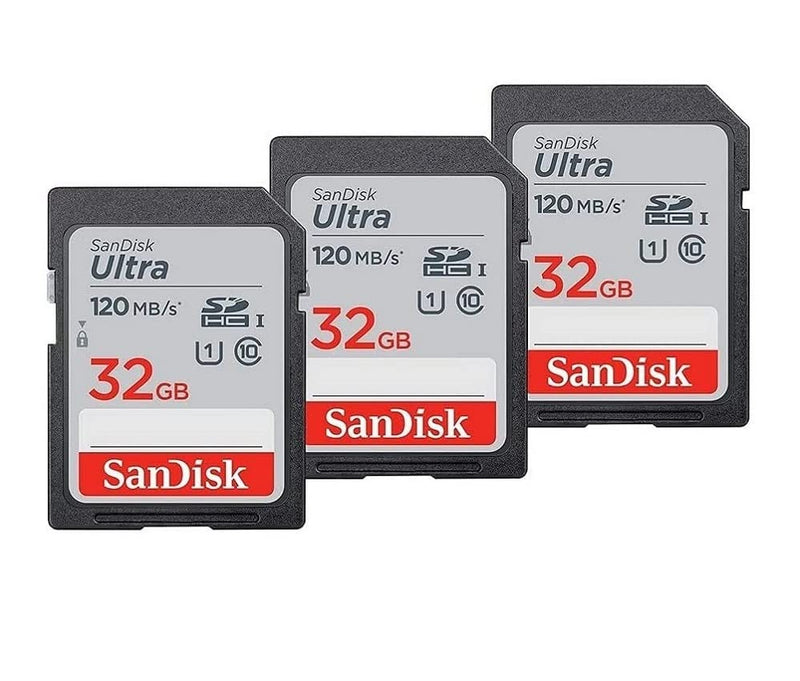  [AUSTRALIA] - SanDisk 32GB 3-Pack Ultra SDHC UHS-I Memory Card (3x32GB) - SDSDUN4-032G-GN6IM 32GB (3 Pack)
