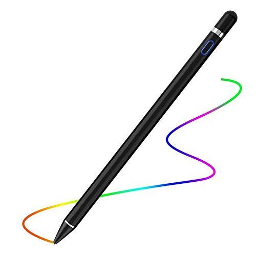 Active Stylus Compatible with Apple iPad, Stylus Pens for Touch Screens,Rechargeable Capacitive 1.5mm Fine Point with iPhone iPad and Other Tablets (Black) Black - LeoForward Australia