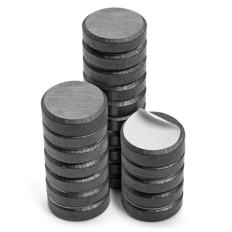 Minomag Round Magnets | Strong Magnetic Discs with Adhesive Backing for Safety Signage, Organization, and Crafting (50 18mm Diameter Magnets) - LeoForward Australia