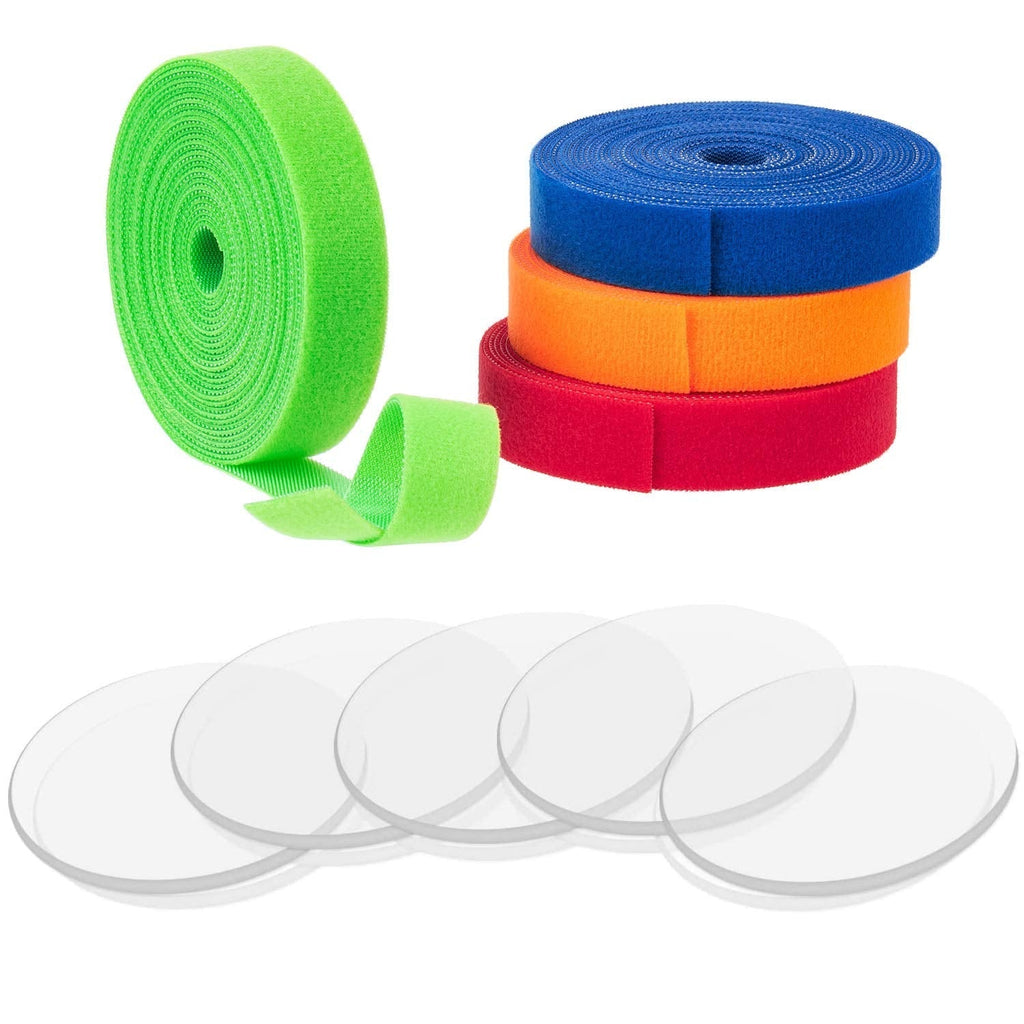  [AUSTRALIA] - 32 Pack Nano Double Sided Tape + 4 Rolls 16.5 FT Cable Ties Cord Straps for Home Office Kitchen Use