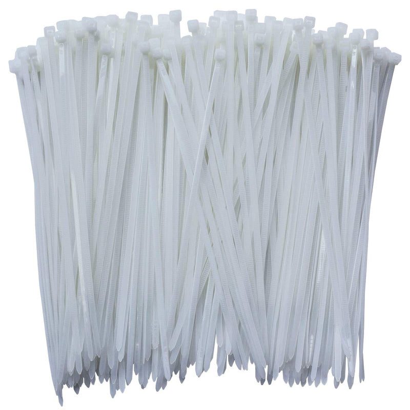  [AUSTRALIA] - 8 Inch Clear Zip Ties, 300pcs Nylon Cable Ties,Heavy Duty Cord Strap WHITE 8 inch / 4x200mm white 300PCS
