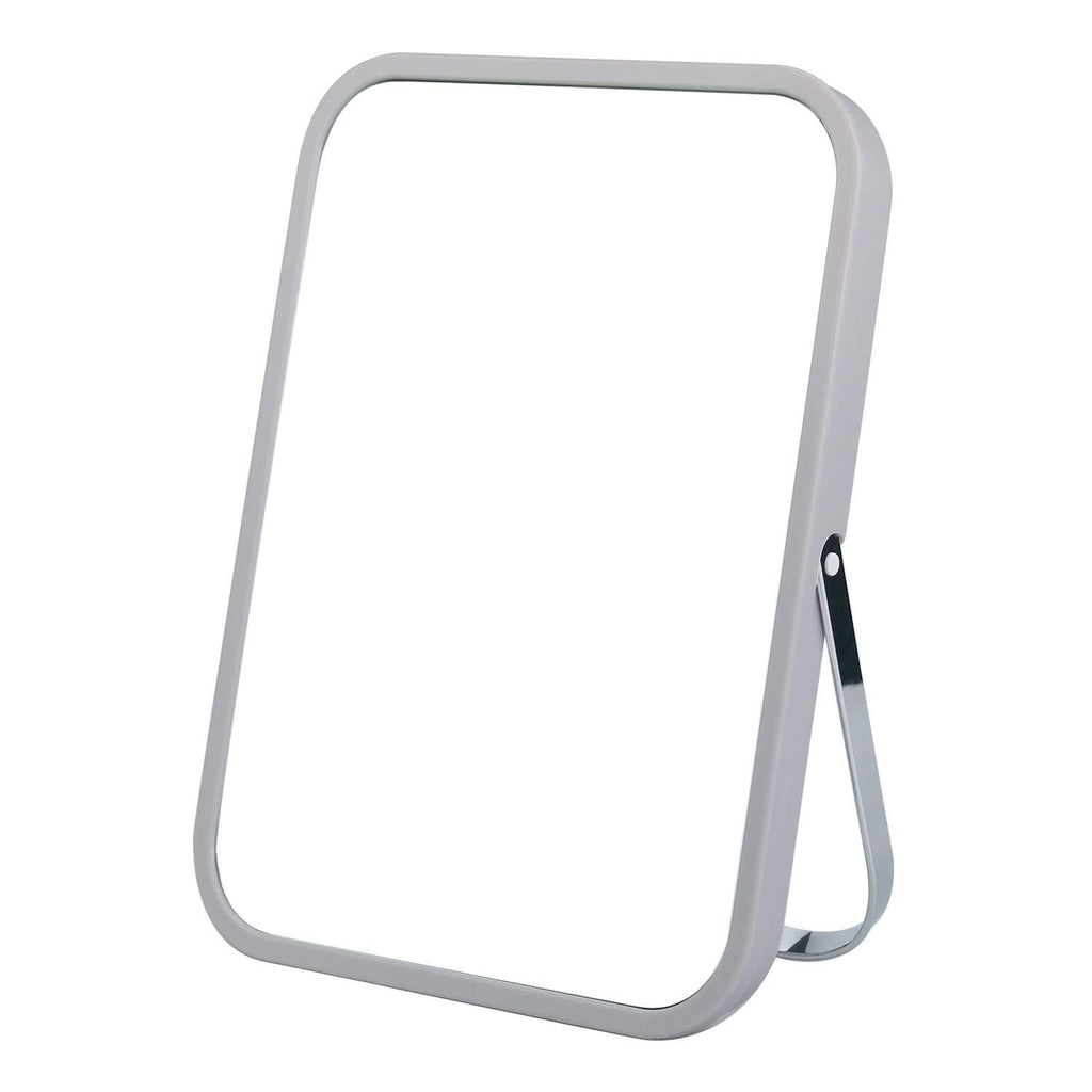  [AUSTRALIA] - Tabletop Makeup Mirror,Square desktop Foldable Vanity Mirror,8‘ Portable Folding Mirror with Metal Stand 90°Adjustable,Table Desk Standing Cosmetic Mirror Wall Hanging Dual-purpose small mirror(Gray) Gray