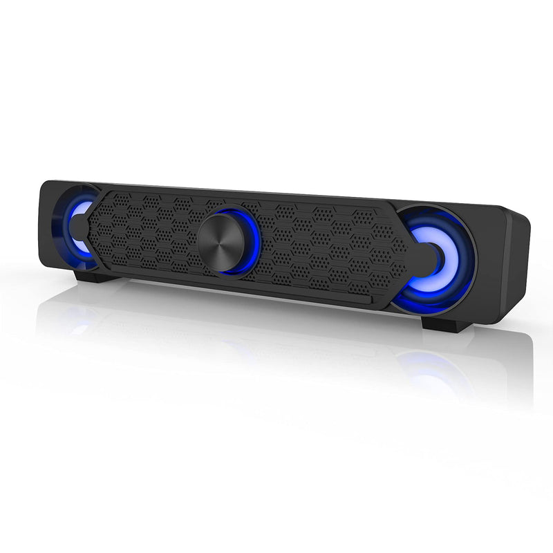 [AUSTRALIA] - Computer Speakers,Smalody PC Speaker Mini Led Soundbar Cool Design Perfect for Monitor Gaming Laptop Desktop Notebook