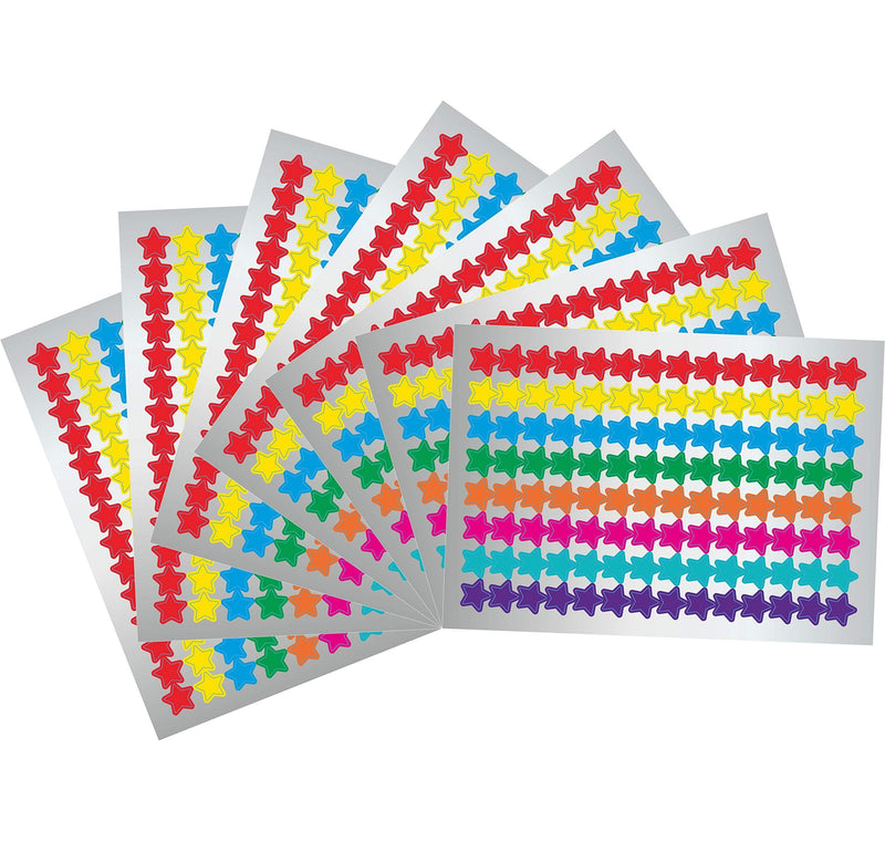  [AUSTRALIA] - 1120 Count Star Label Stickers 7 Color 3/4 inch Mini Star Sticker Reward Chart Star Stickers for Kids Teachers Classroom