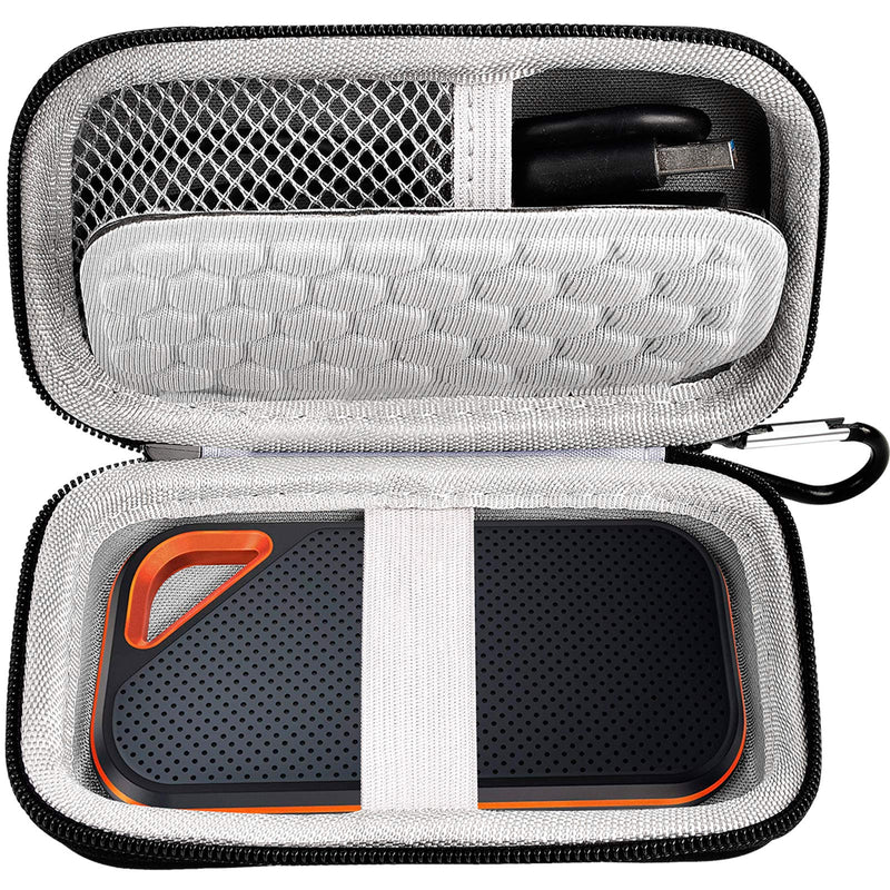 Hard Case Compatible with SanDisk Extreme PRO 500GB/ 1TB/ 2TB/ 4TB Portable External SSD and Compatible with Crucial X8 Portable SSD. Carrying Travel Holder for USB Cables. (Box Only) - LeoForward Australia