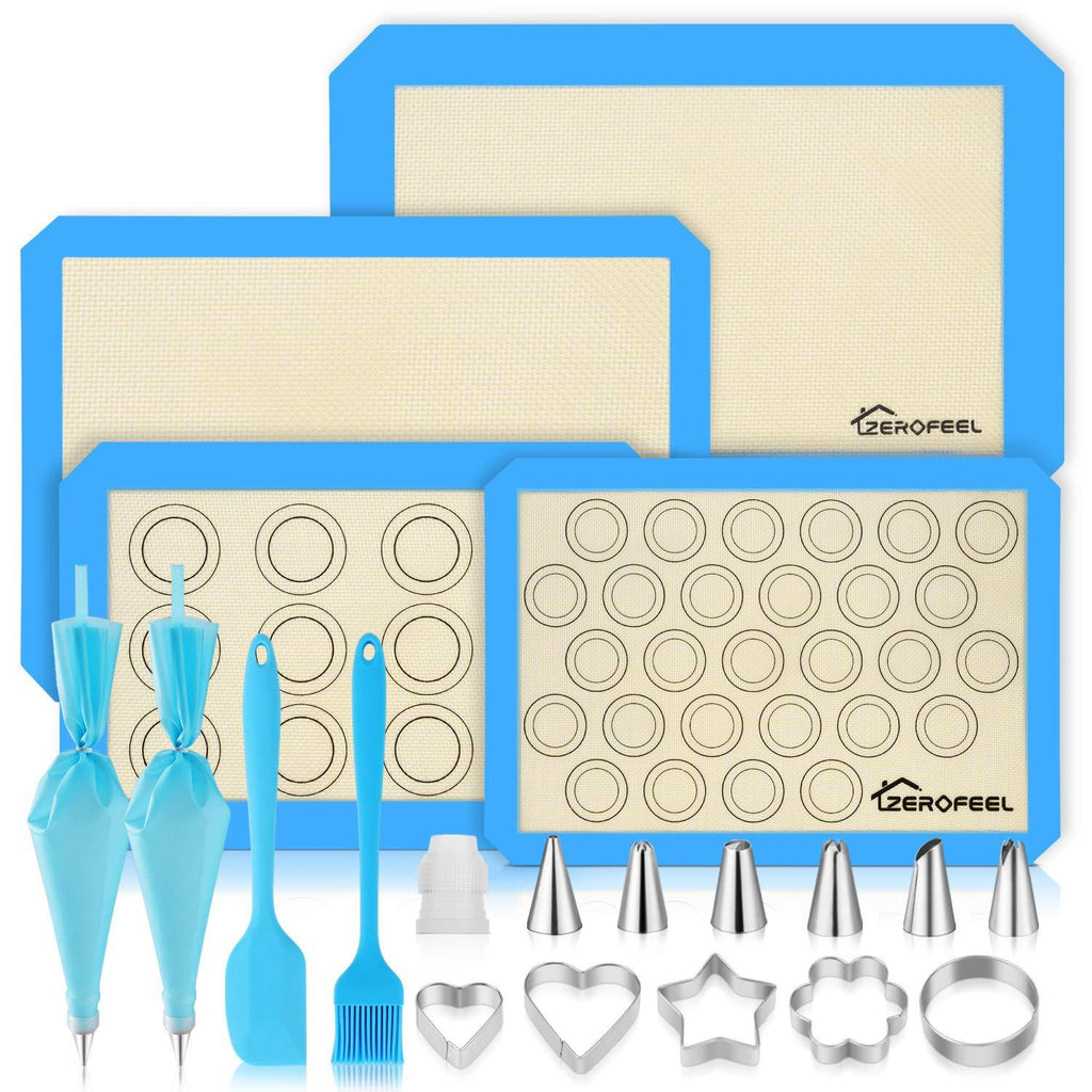  [AUSTRALIA] - Silicone Baking Mat Set of 20 - Non stick Silicone Baking Mat - BPA Grade Food Safe Baking Mat - Perfect for Making Cookies, Macarons, Bread and Pastry