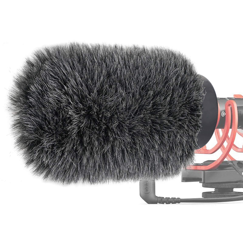  [AUSTRALIA] - NTG Furry Microphone Wind Shield - Windscreen/Windmuff for Rode VideoMic NTG and Microphones with Maximum Slot Length of 100mm (3.9") and Diameter of 18-24mm by YOUSHARES（Shag, Gray）