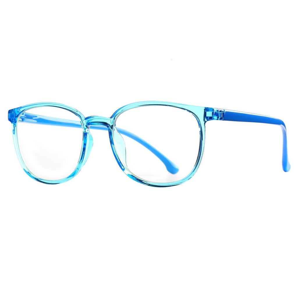  [AUSTRALIA] - Pro Acme Kids Blue Light Glasses for Boys Girls Computer Gaming Glasses Anti Eyestrain Transparent Blue 45 Millimeters