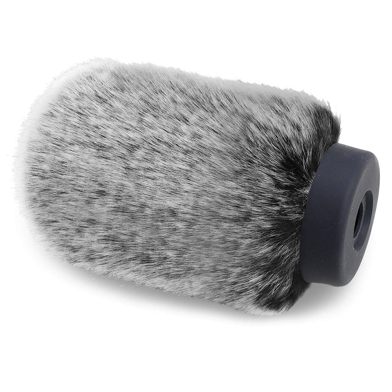  [AUSTRALIA] - NTG Furry Microphone Wind Shield - Windscreen/Windmuff for Rode VideoMic NTG and Microphones with Maximum Slot Length of 100mm (3.9") and Diameter of 18-24mm by YOUSHARES (Black White)