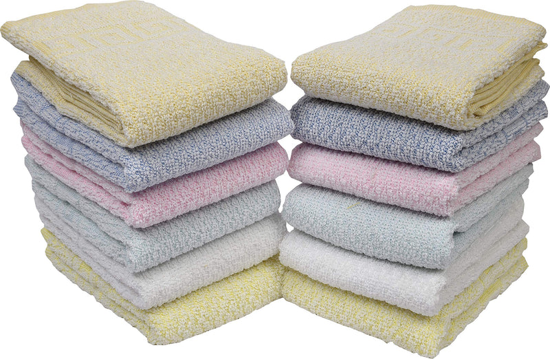  [AUSTRALIA] - 100% Cotton Wash Cloths Bulk Pack of 24 Pieces Washcloths – 12x12 Inches – Wash Cloth for Face, Highly Absorbent, Soft and Face Towels - Assorted Colors Washcloths - Pack of 24