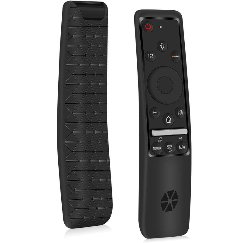 Silicone Protecitve Case Cover Holder Compatible for Samsung New Smart TV Remote Control BN59 Series,[Thicken Layer]Shockproof Anti Slip Curved Samsung Remote Battery Back Skin Sleeve Protector-Black Black - LeoForward Australia