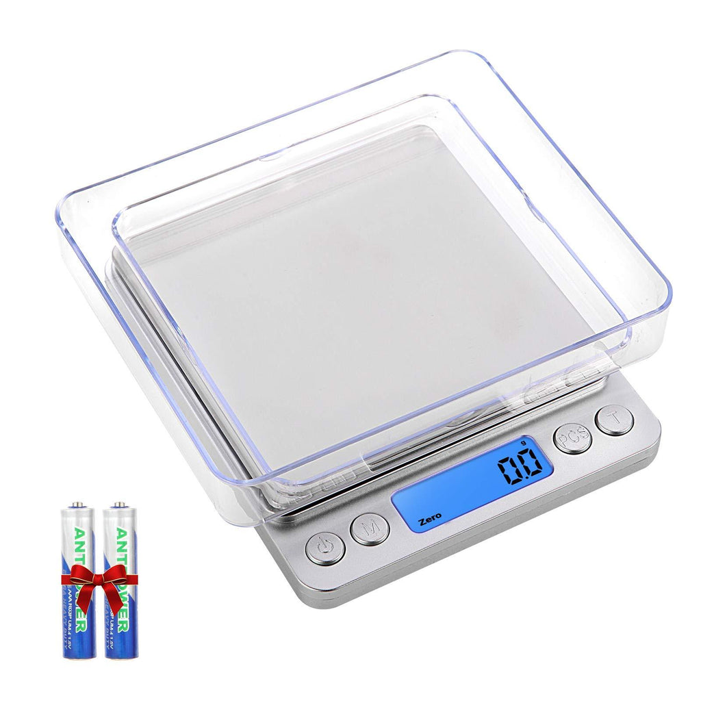  [AUSTRALIA] - Digital Kitchen Scale, Food Scale, Scale With Bowl 3000g/0.1g Stainless Steel Count Number Weight Grams and oz Cooking Baking Scale High Precision LCD Display