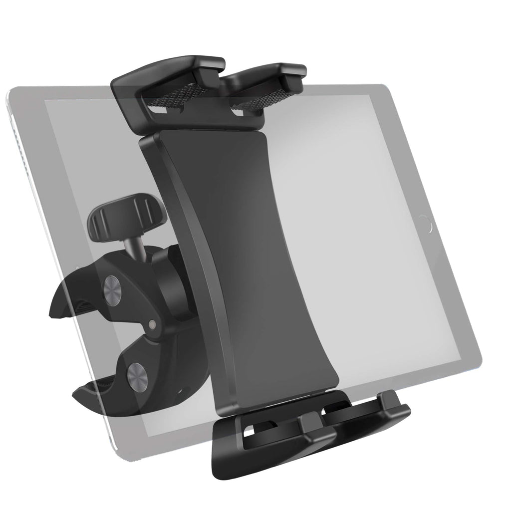  [AUSTRALIA] - Atoptek Ipad Mount Tablet Holder Stand Clamp for Exercise Bicycle Stationary Bike Treadmill Peloton Elliptical for iPad Pro 12.9 11 10.5 Air Mini Galaxy Tab, 3.5 to 13.5in Phone Tablets