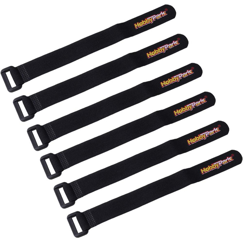  [AUSTRALIA] - Hobbypark RC Battery Straps 20x200mm Cable Straps Reusable Fastening Staps Securing Straps Hook and Loop Cinch Cable Ties Down Wraps Adjustable Cinch Straps (6PCS)