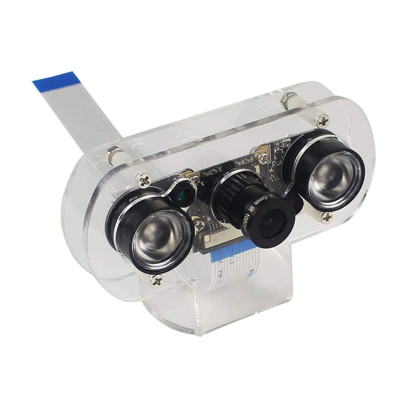  [AUSTRALIA] - DEVMO Raspberry Pi 4B Night Vision Camera Module 5MP OV5647 Adjustable-Focus Webcam Video 1080p Compatible with Raspberry Pi 2/3 / 3 B / 3 B+ /4 /Zero&W Model B Model B+ with Case