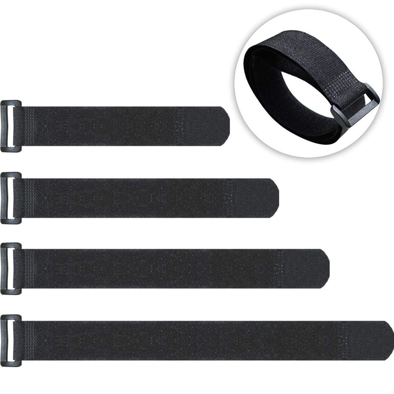  [AUSTRALIA] - 20 Pack Reusable Cinch Straps Fastening Cable Straps Nylon Hook and Loop Cinch Cable Ties Down Multipurpose Securing Straps Adjustable Tie Organizer to Keep Home Office from Tangled Cords (Black)