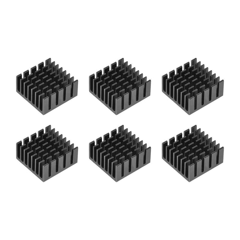 uxcell 10x20x20mm Black Aluminum Heatsink Thermal Adhesive Pad Cooler for Cooling 3D Printers 6Pcs 20x20x10mm - LeoForward Australia