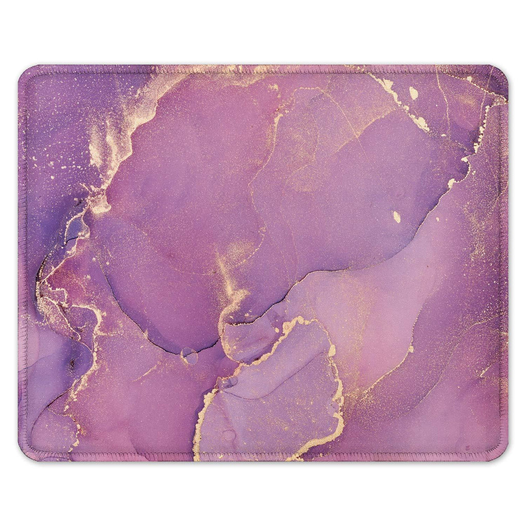  [AUSTRALIA] - Auhoahsil Mouse Pad, Square Marble Design Anti-Slip Rubber Mousepad with Durable Stitched Edges for Office Gaming Laptop Computer PC Men Women, Cute Customized Pattern, 11.8 x 9.8 Inch, Purple Marble Elegant Purple Marble