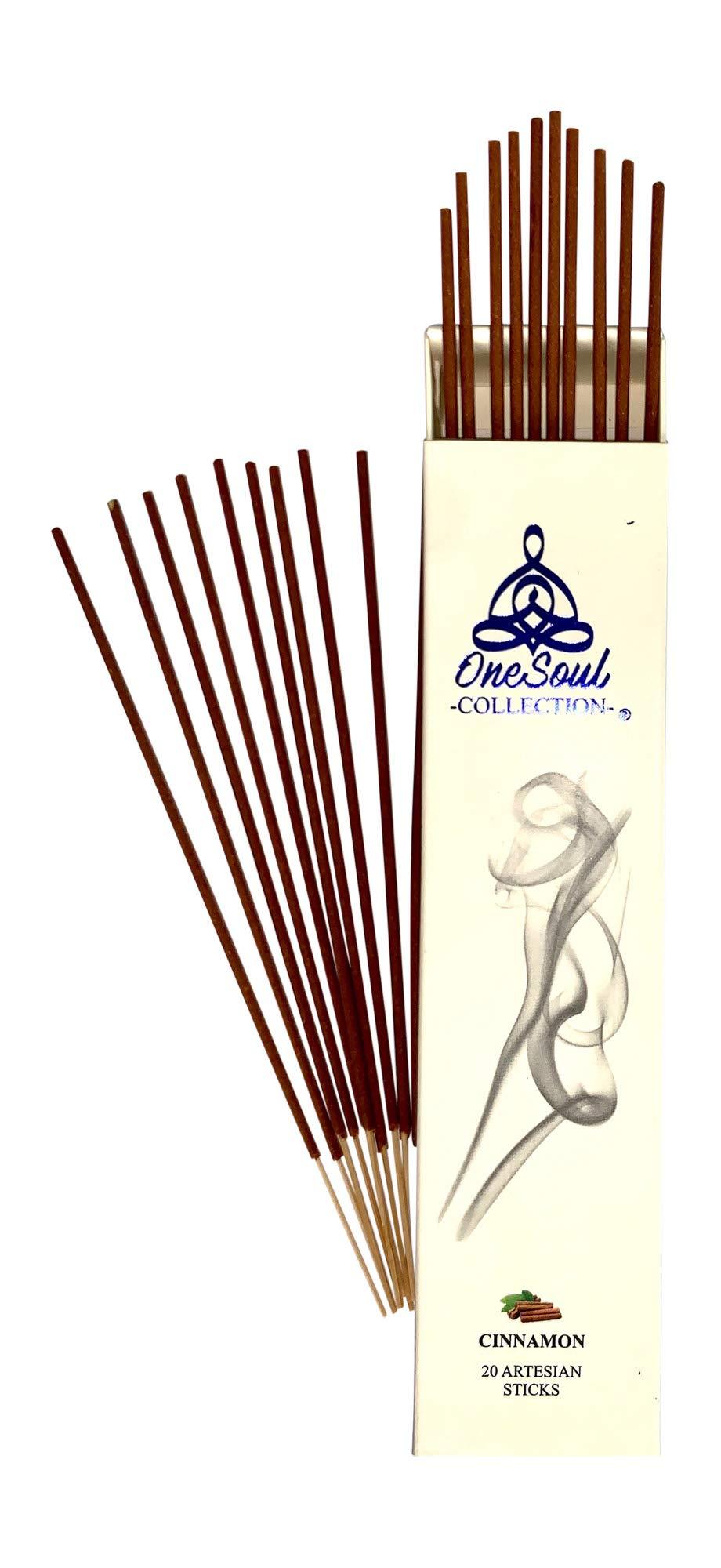  [AUSTRALIA] - OneSoul Collection Sweet Cinnamon Incense Sticks - 20 Premium Artesian Incense Sticks