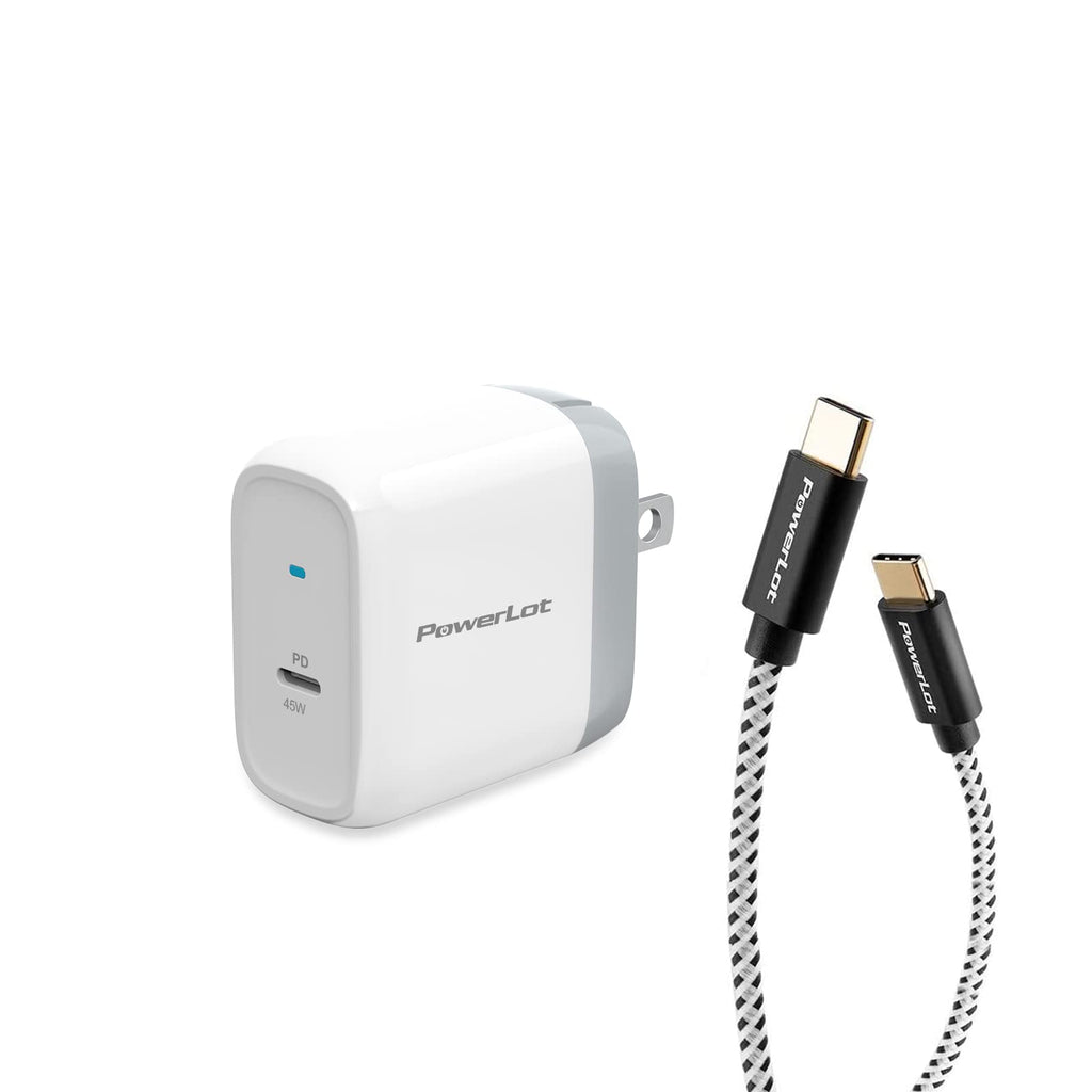  [AUSTRALIA] - 45W USB-C Charger, PowerLot Fast Wall Charger& 6FT Cable,Super Fast S21 Ultra Charger, GaN USB C Charger with PD 3.0 PPS/AFC,for Galaxy S22 Ultra, S22, S21, S20, Note 20 Serie, MacBook, USB-C Laptop 45W & Cable