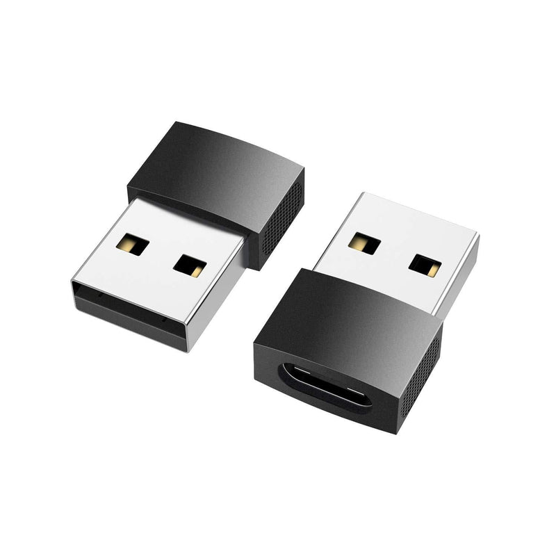  [AUSTRALIA] - nonda USB C to USB Adapter (2 Pack), USB-C Female to USB Male, USB Type C Female to USB OTG Adapter for MacBook Pro 2015/2013, MacBook Air 2017/2015, Laptops, Wall Chargers, Power Banks Black