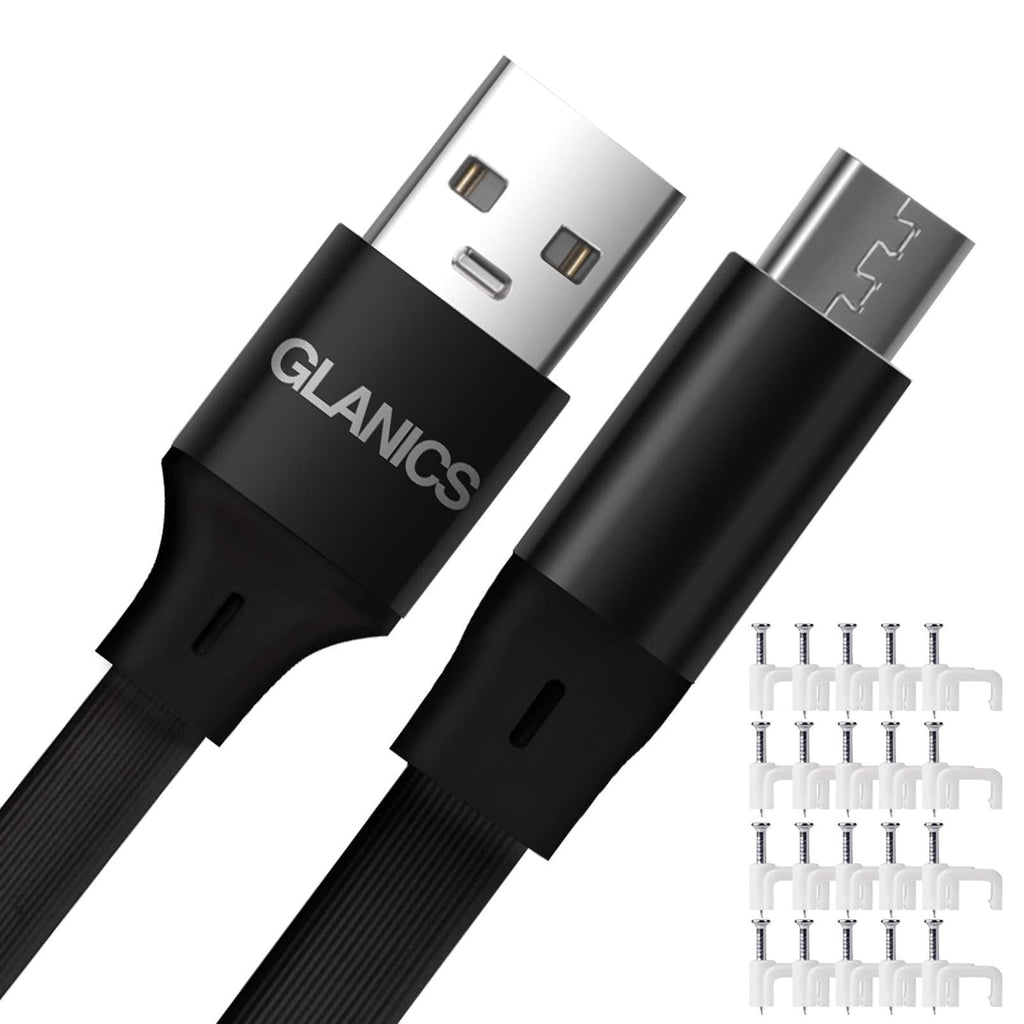 GLANICS Micro USB Cable 10ft, Android USB Cable, Charging and Data Sync Cable for Wyze Cam, Wyze Camera, Cloud Cam, Smartphones, Mobile Powe and Other Devices(Black) Black - LeoForward Australia
