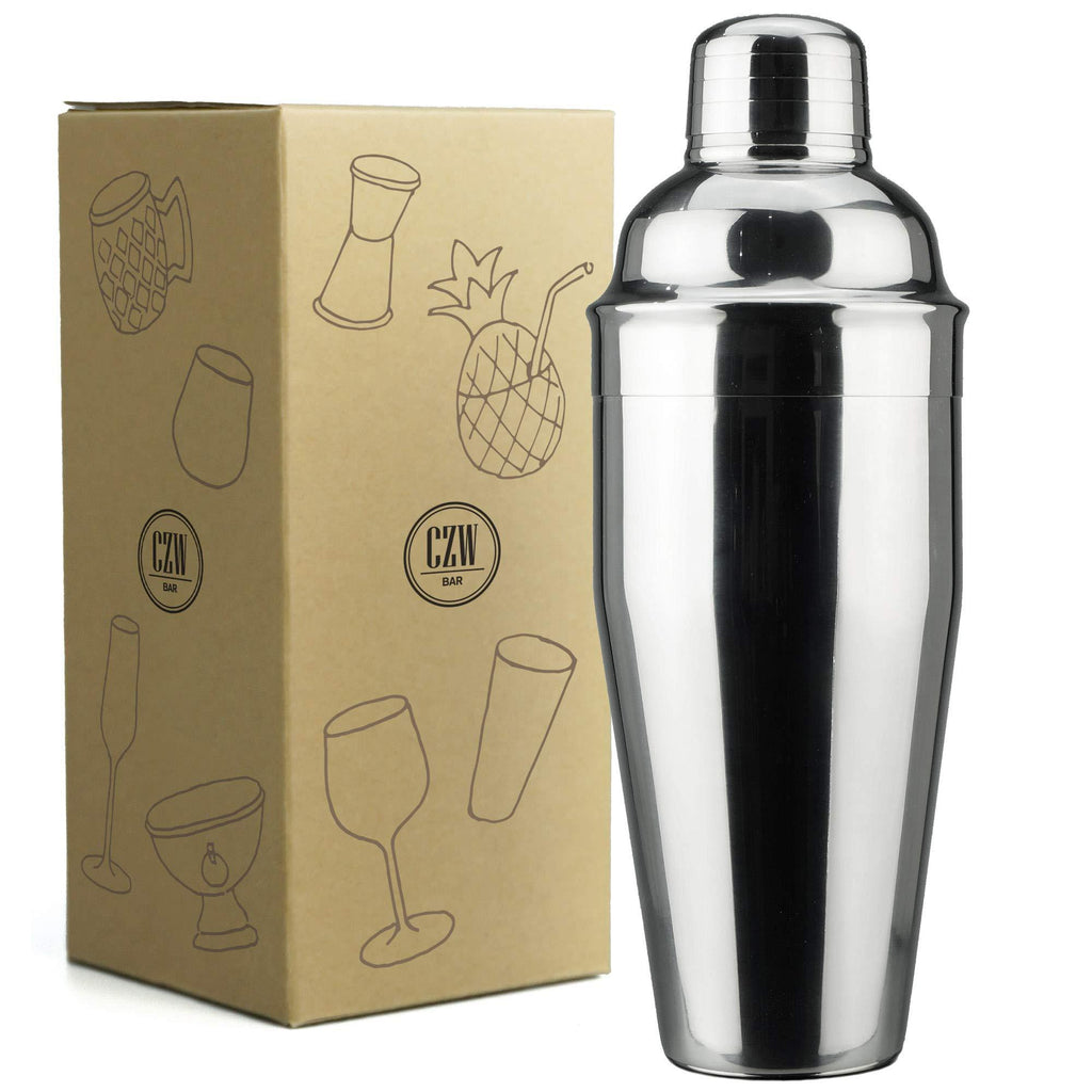  [AUSTRALIA] - PG Cocktail Shaker,24 oz Martini Shaker,18/8 grade Stainless Steel Martini Mixer Built-in Strainer,Bartender Kit Boston Style 2PCS