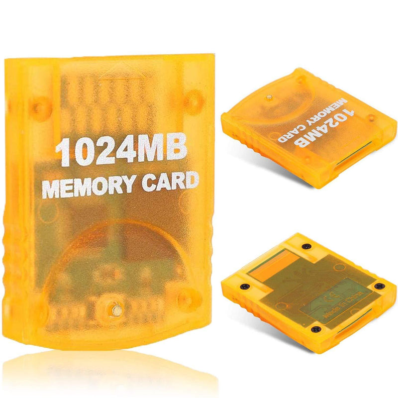 1024MB(16344 Blocks) Gamecube Memory Card for Nintendo Wii Game Cube NGC GC (Orange) - LeoForward Australia