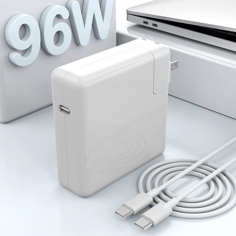  [AUSTRALIA] - 96W USB C Power Adapter Compatible with MacBook Pro Charger 13 15 16 inch 2020 2019 2018 Works with USB C 96W 87W 61W 30W PD Power Charger, Included USB-C to USB-C Charge Cable (6.6ft/2m)