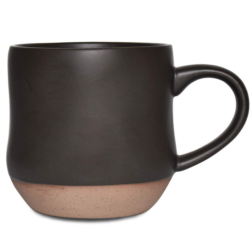  [AUSTRALIA] - Bosmarlin Large Stoneware Coffee Mug, Big Tea Cup for Office and Home, 17 Oz, Dishwasher and Microwave Safe, 1 PCS (Black, 1) Black