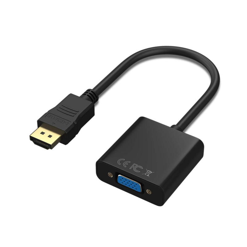  [AUSTRALIA] - HDMI to VGA 1080P, HDMI Male to VGA Female with Audio for Laptop,pc,Desktop,TVbox,Xbox ,PS3,PS4 etc ---Black