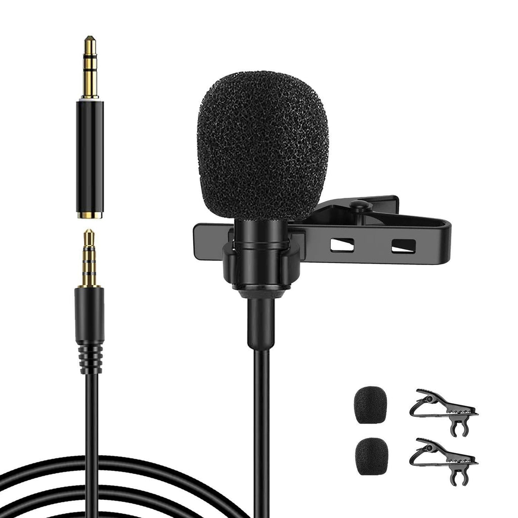 3.5mm Lavalier Microphone, 360°Omnidirectional Professional Condenser Mic Compatible with iPhone/MacBook/Android/PC/DLSR for Interview, Studio, Video, Vlogging,YouTube,Recording Meeting - LeoForward Australia
