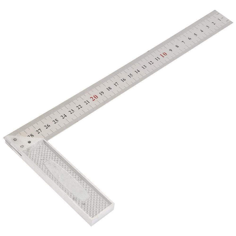  [AUSTRALIA] - L-Shaped Straightedge Ruler 30cm / 12in 90 Degree Straight Edge Ruler Measuring Gauge (Standard)