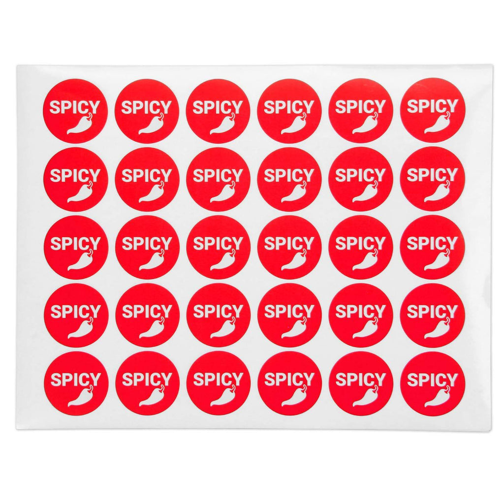 300 Labels - Spicy Stickers, Food Warning Spicy Labels ( 1.5 inch Round / Red ) 300 Labels - LeoForward Australia