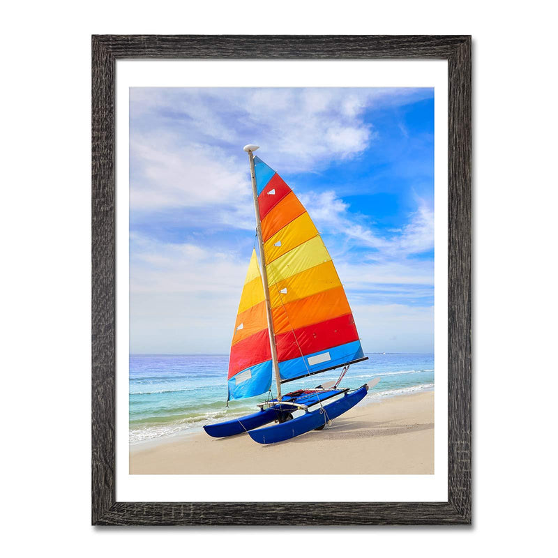  [AUSTRALIA] - Soonrada 12x16 Frame, Display 11x14 Pictures with Mat or 12 x 16 Photos Without Mat, Wood Picture Frames for Horizontal and Vertical Wall Mounting