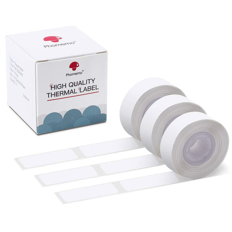 Phomemo D30 Adhesive Labels White 0.59'' x 1.97'' Printing Paper Tape for D30 Portable Thermal Label Maker 0.59 x 1.97 IN - LeoForward Australia