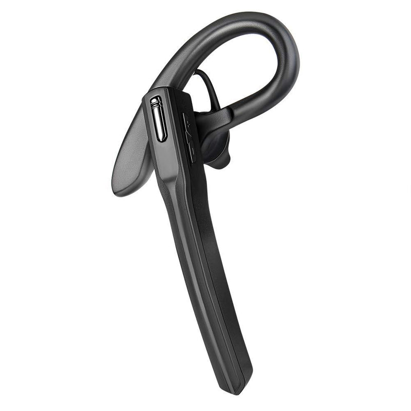 Bluetooth Headset V5.0 Wireless Earpiece 16H Playtime, Single Earhook Business Headphones Earbud with Mic Clear Call Noise Cancelling Hands-Free Bluetooth Headset with Volume Control (Black) - LeoForward Australia