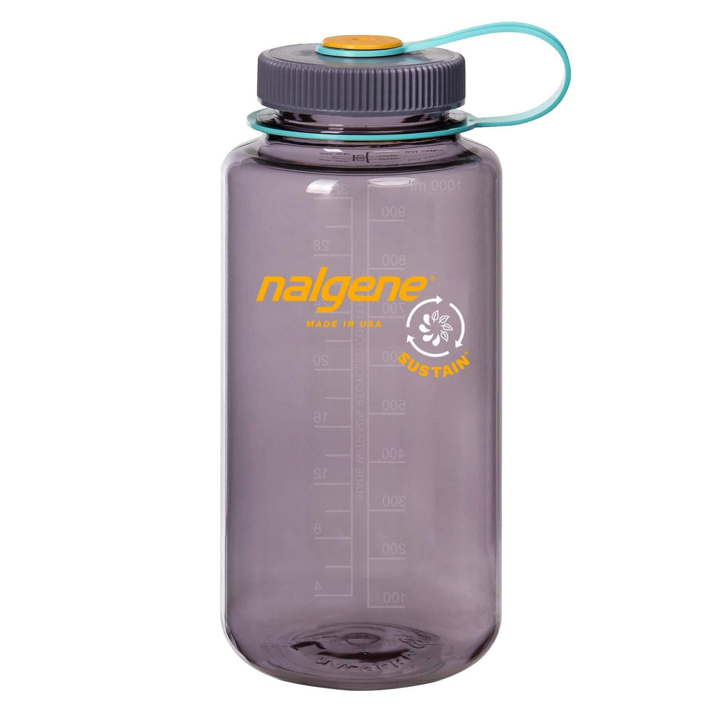  [AUSTRALIA] - Nalgene Sustain Tritan Wide Mouth BPA-Free Water Bottle, Made From 50% Certified Recycled Content 32 oz Aubergine