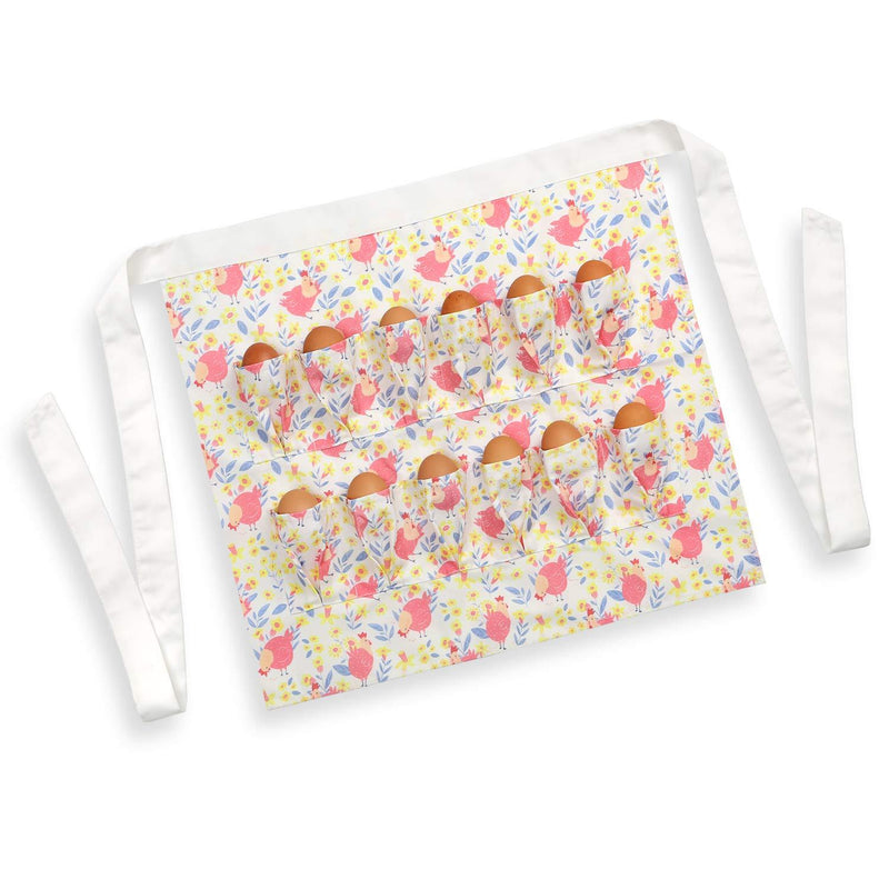  [AUSTRALIA] - Backyard Chicken Egg Collecting & Gathering Apron 12 Pockets, Adult
